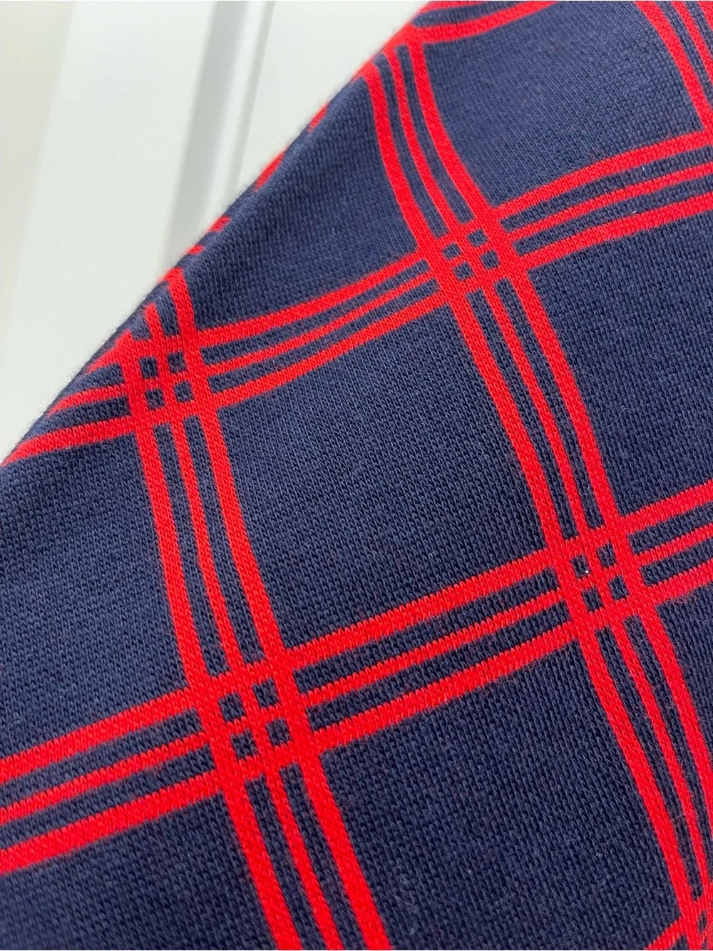 Janie & Jack Jacquard Windowpane Dress NWT Size 3T Plaid Christmas Navy Red